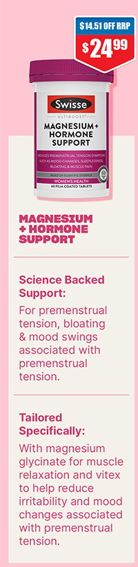 Save on Swisse Ultiboost Magnesium + Hormone Support 60 Tablets at Chemist Warehouse sale ends 5 August 2026