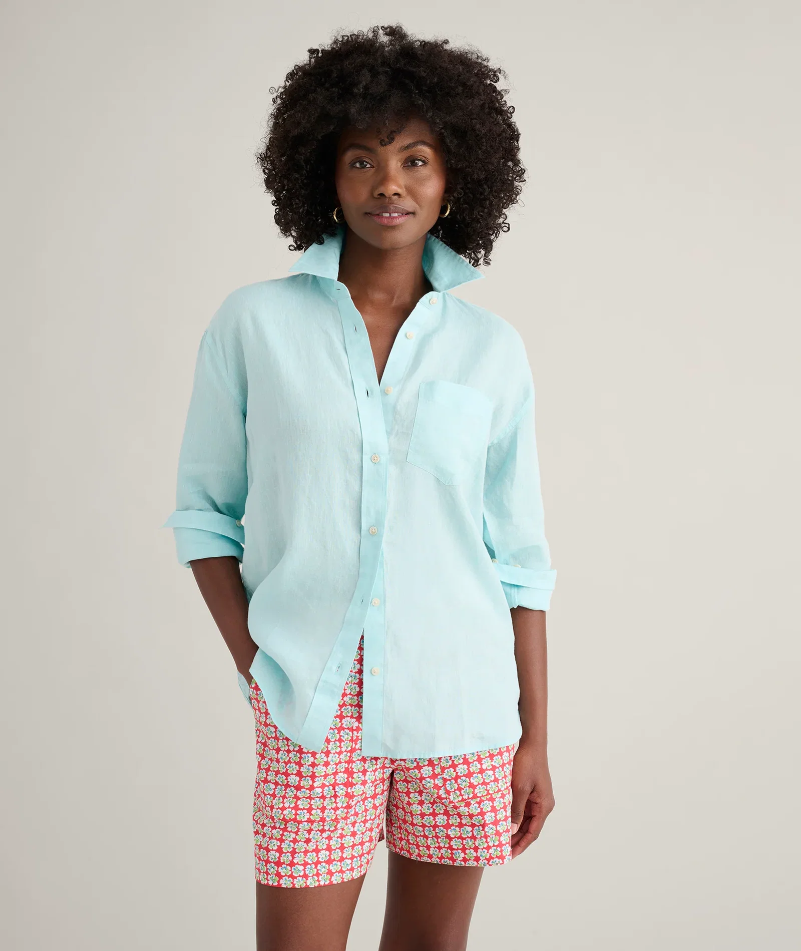 Image of Linen Relaxed Fit Melanie Shirt