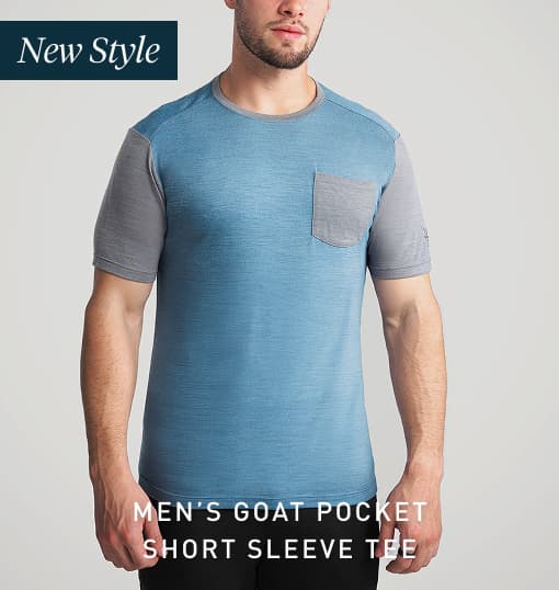New Men's Goat Pocket Short Sleeve