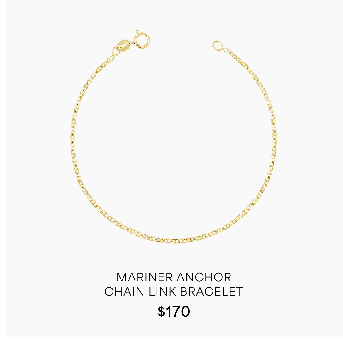 Mariner Anchor Chain Link Bracelet