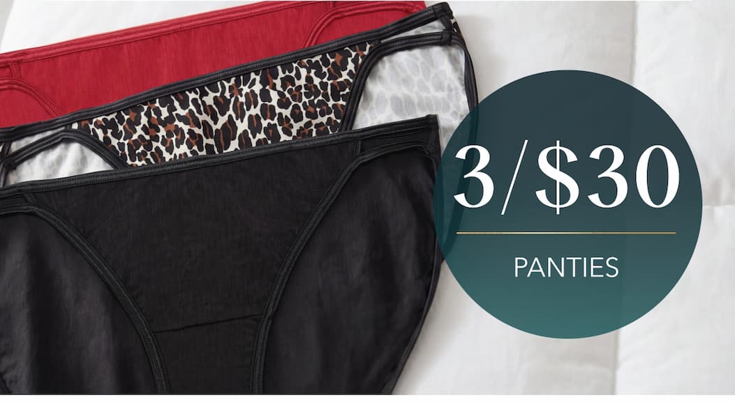 3 for $30 single panties