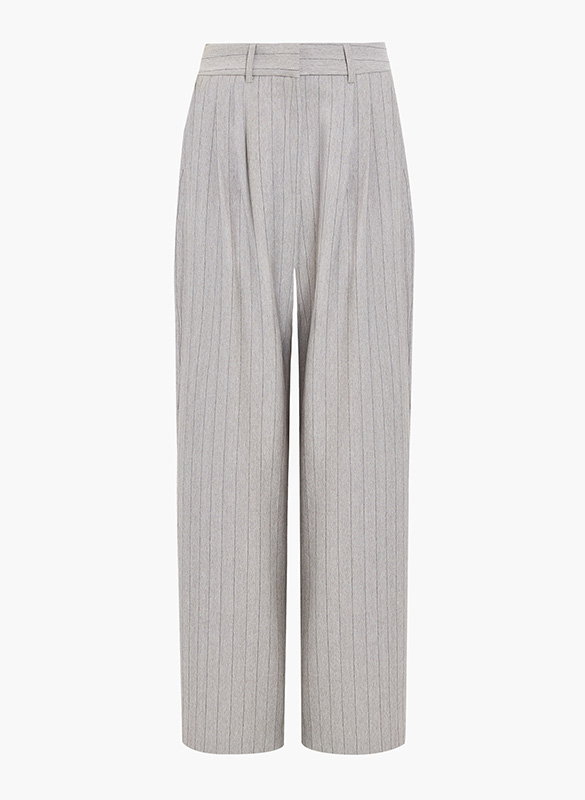 Enya Tailored Grey Pinstripe Wide Leg Trousers