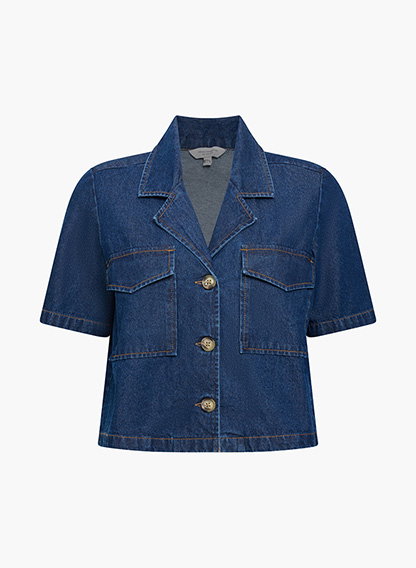 Archie Blue Denim Short Sleeve Shirt
