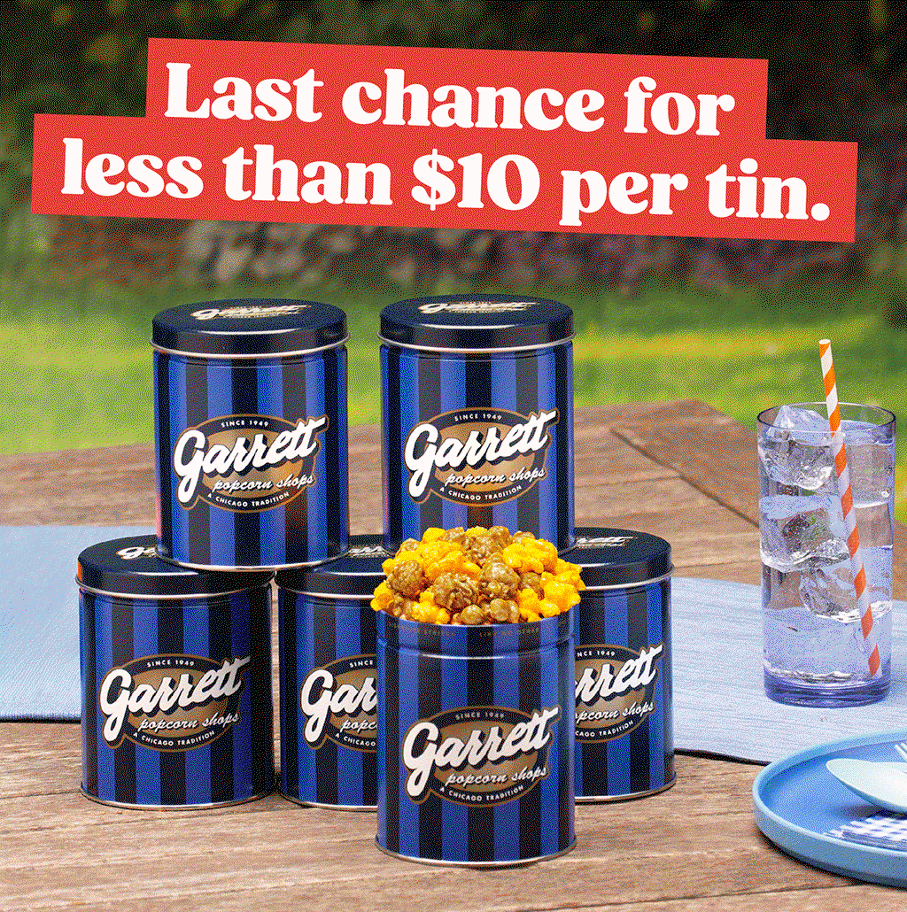 Less than $10 a tin. One Week Only!
