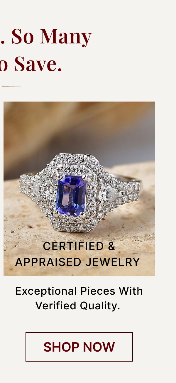 Certified & Appraised Jewelry
