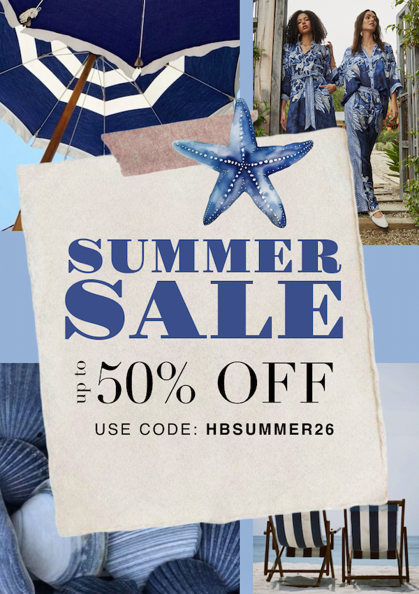 Summer Sale up to 50% off sale items. use Code: HBSUMMER26