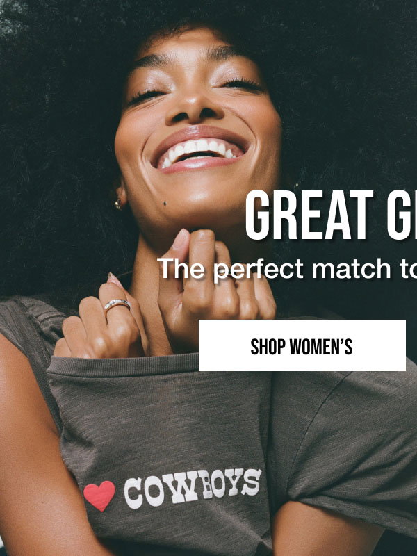 Fresh graphics. There's no such thing as too many tees. Shop women's tees.