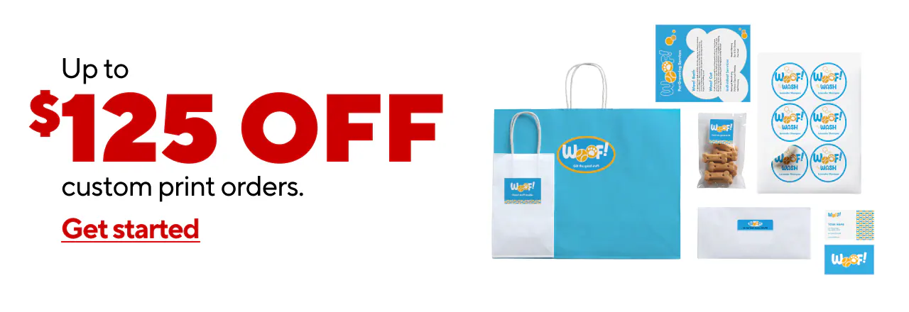 Up to $125 off Custom Print Orders