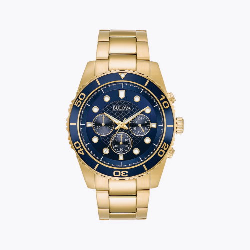 Bulova Classic Chronograph Men's Gold Tone Stainless Steel Bracelet Watch
