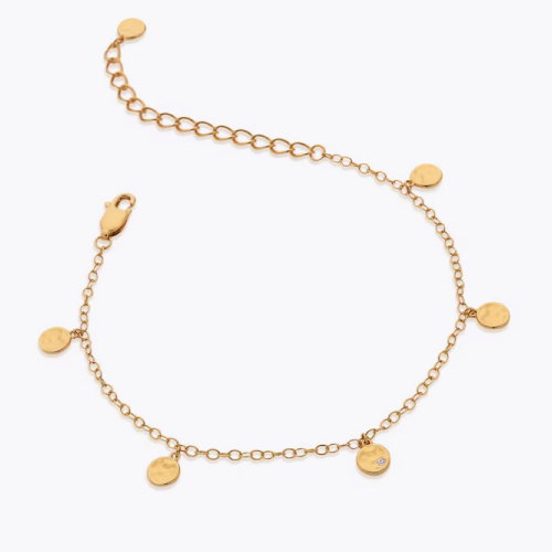 Hot Diamonds X Golden Edit Lunar 18ct Gold Plated Station Bracelet