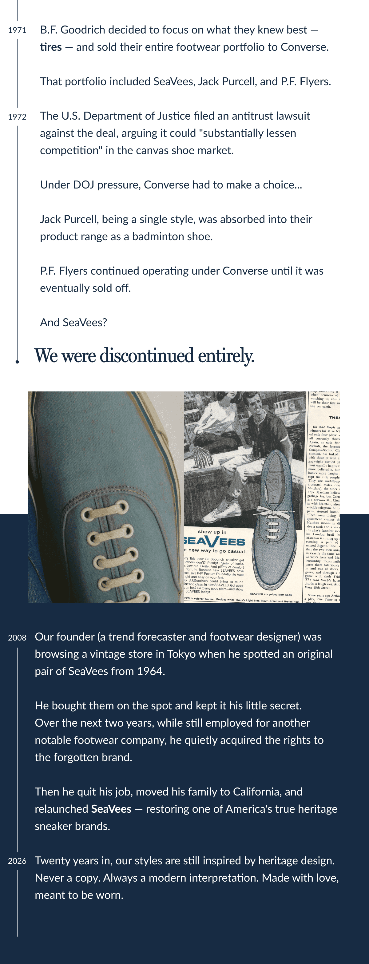 Seavees Timeline
