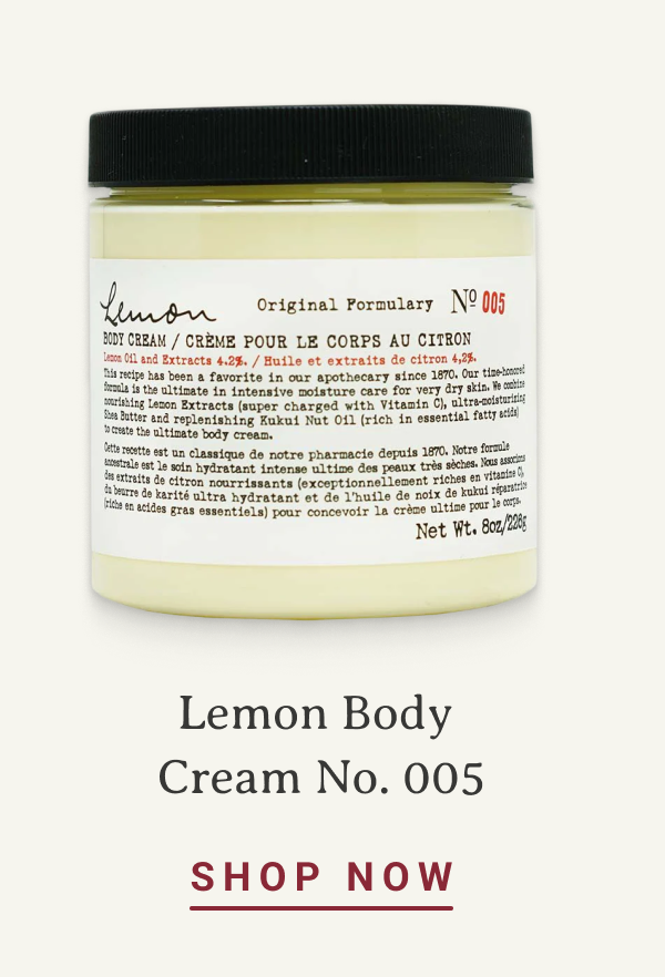 Lemon Body Cream No. 005 | SHOP NOW