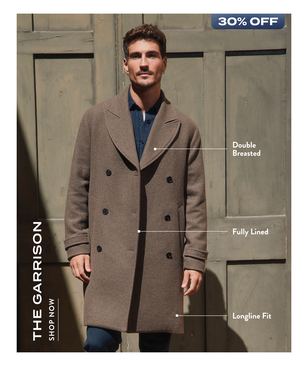 Garrison Wool Double Breasted Coat