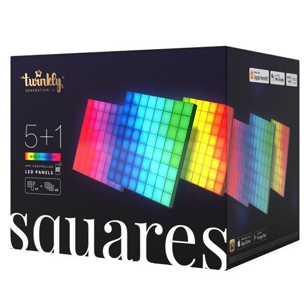 Twinkly Squares | Starterset | 6 stuks (Wifi, Incl. voedingskabel)