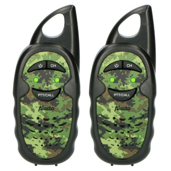 Kinder walkie talkie | Alecto (Batterij, 3 kanalen, 3 km, Camouflage)