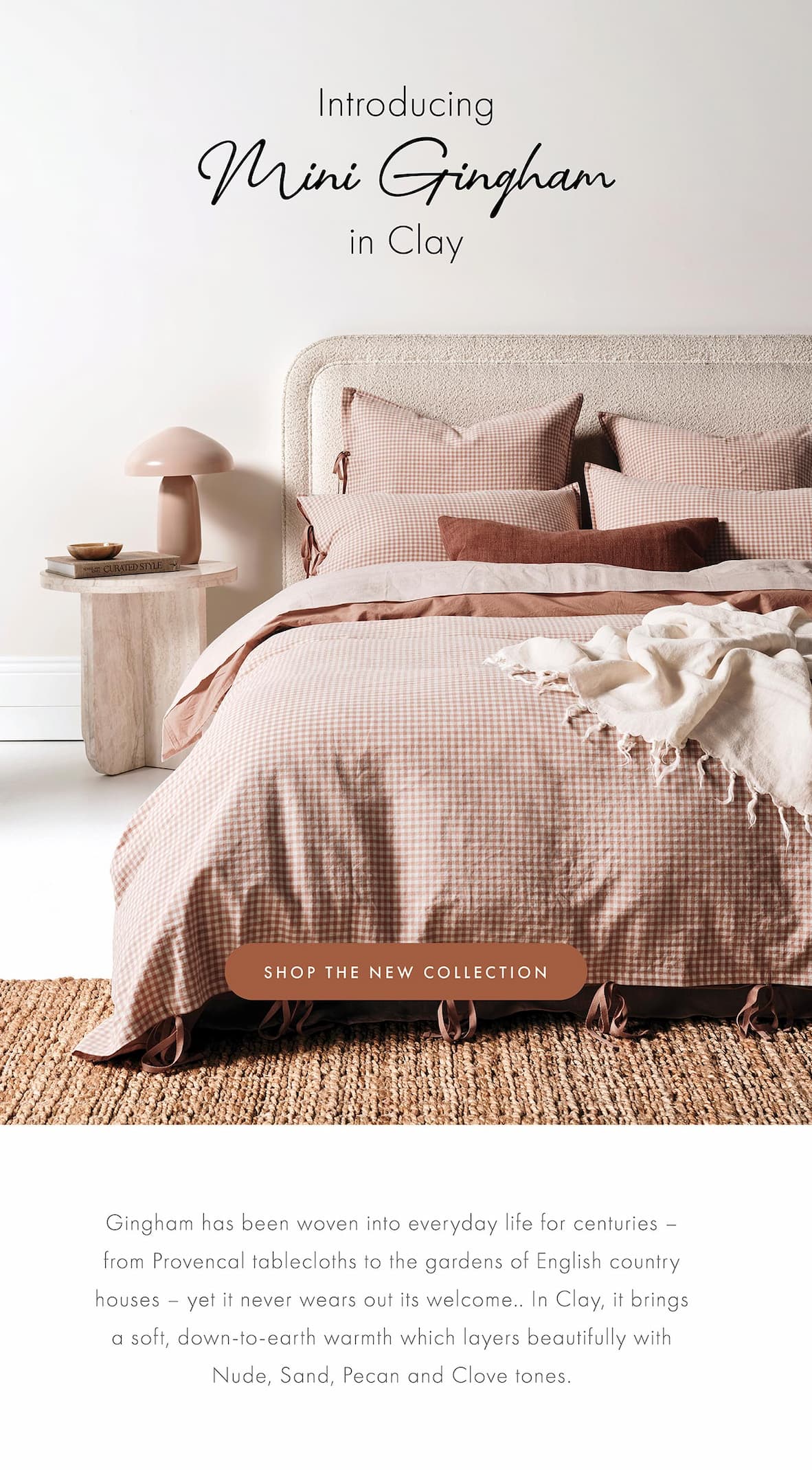Introducing Mini Gingham in Clay