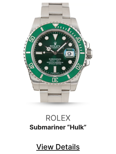 Used Rolex Submariner Green Ref 116610LV Hulk