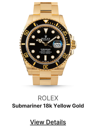 Pre-Owned 18k Yellow Gold Rolex Submariner Ref 126618 Black Dial