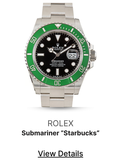 Used Rolex Submariner Date Green Starbucks Bezel Ref 126610LV