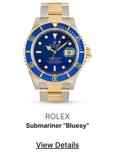 Used Aluminum Bezel Rolex Submariner Ref 16613 Bluesy