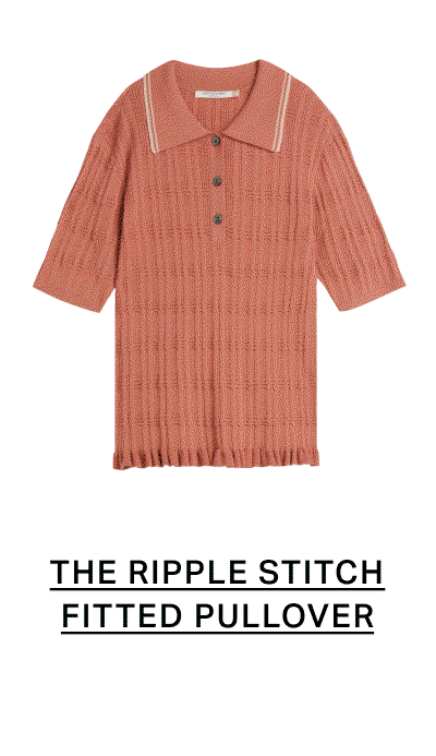 Ripple Stitch Fitted Pullover