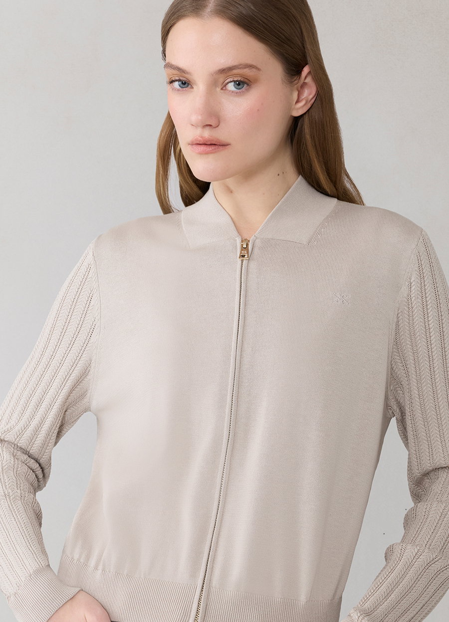 LORETTA Bomber in Silk Cotton Knit