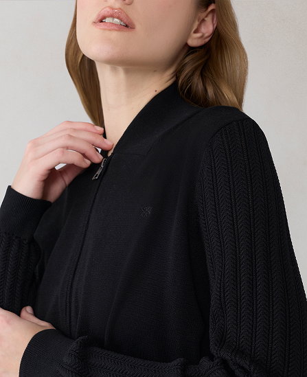 LORETTA Bomber in Silk Cotton Knit