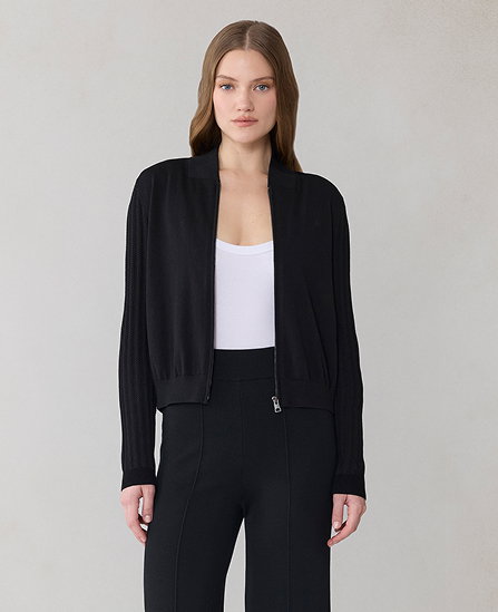 LORETTA Bomber in Silk Cotton Knit