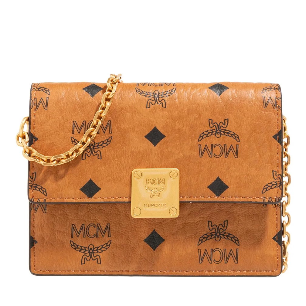 MCM Aren Visetos Wallet On Chain Mni Co Cognac Münzportemonnaie