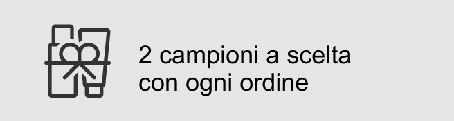 2 campioni con ogni ordine