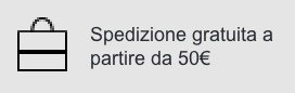 Spedizione gratuita a partire da 50€