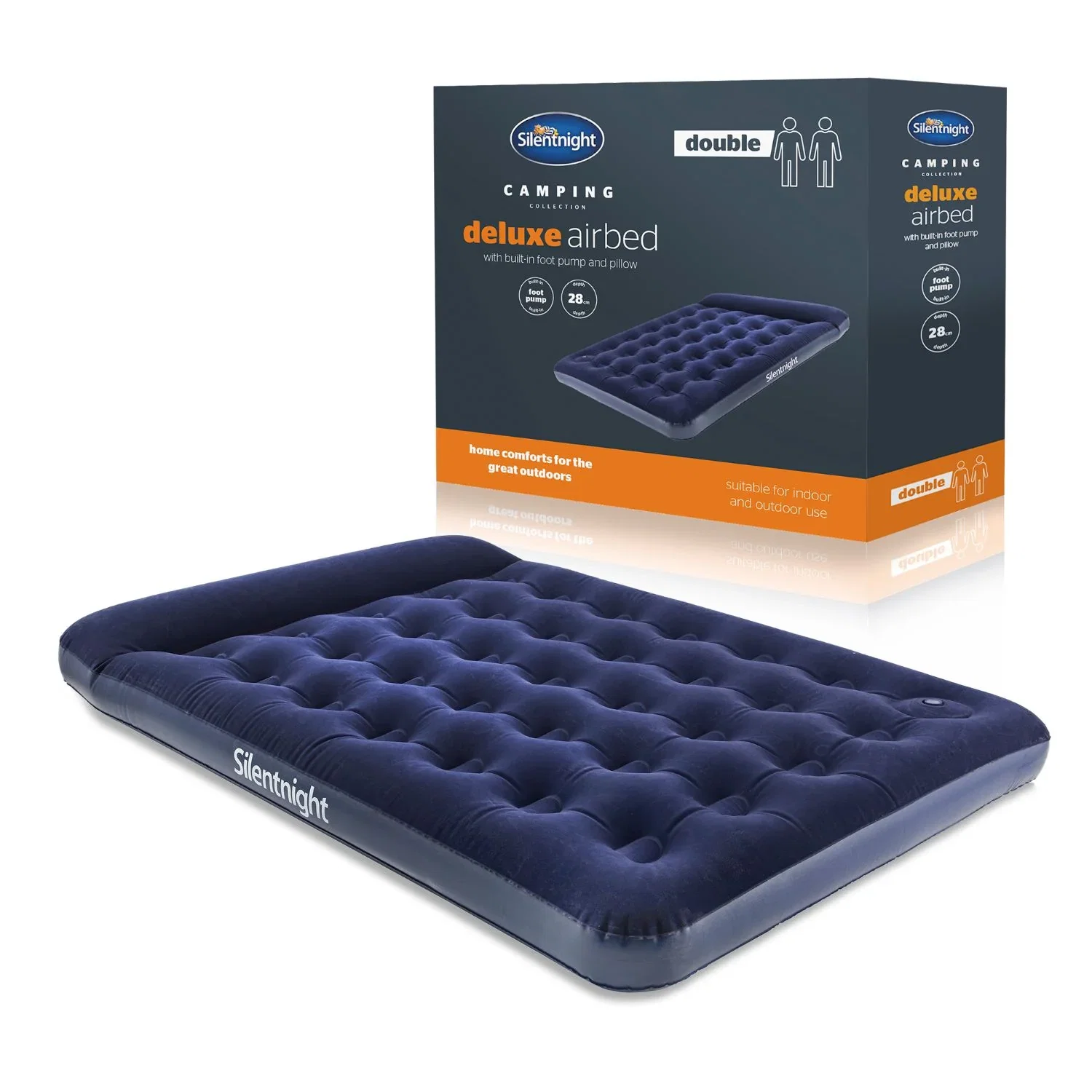 Image of Silentnight Camping Airbed with Built In Foot Pump