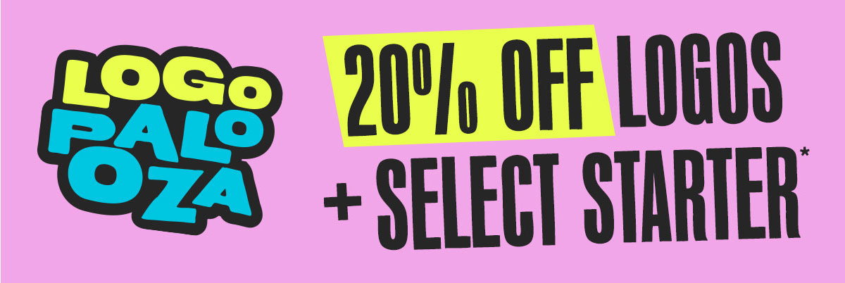 20% off* logos & select starter