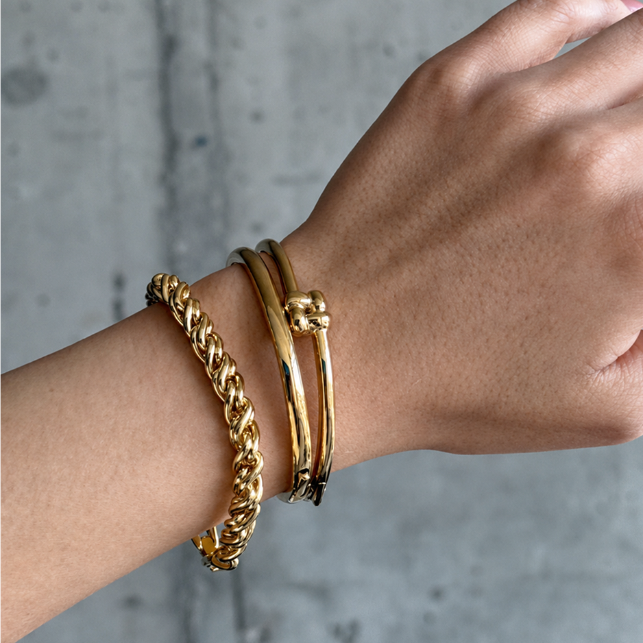 rizzo braceelet remi bangle slim woven square bangle