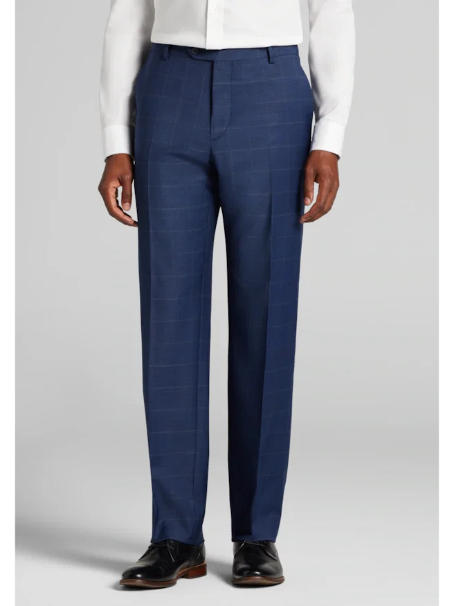 Traveler® COOL<i>MOTION</i> Tailored Fit Windowpane Suit Separates Pants