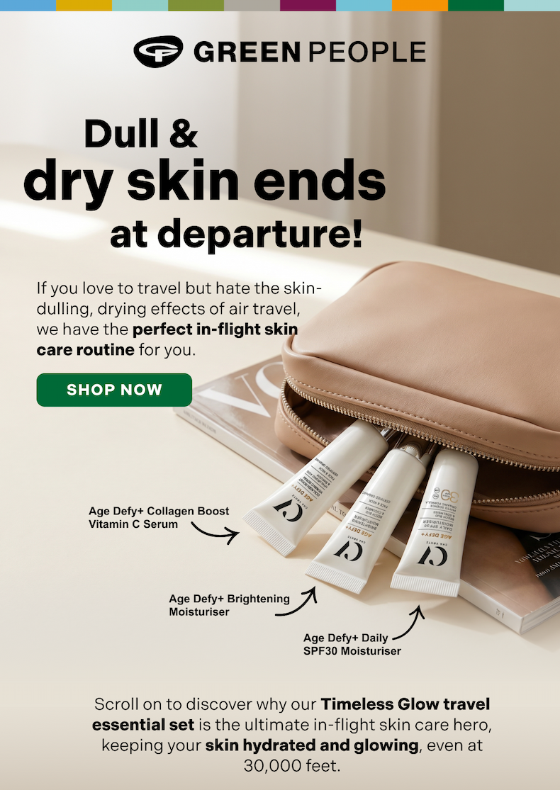 Dull & dry skin ends at departure! If you love to travel but hate the skin-dulling, drying effects of air travel, we have the perfect in-flight skin care routine for you. Shop Now