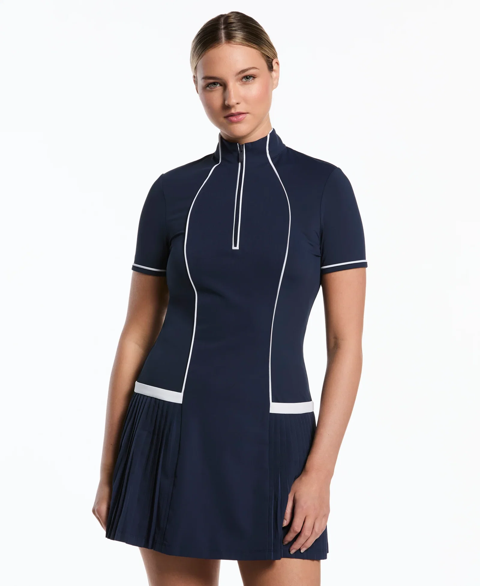 Mixed Media Pleated Golf Dress Mixed Media Pleated Golf Dress