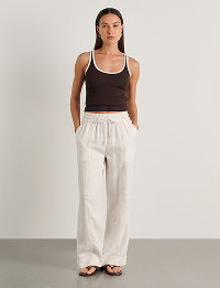 JAG Gigi Linen Pant White