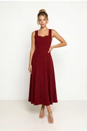 Cotton Poplin A-Line Midi Dress