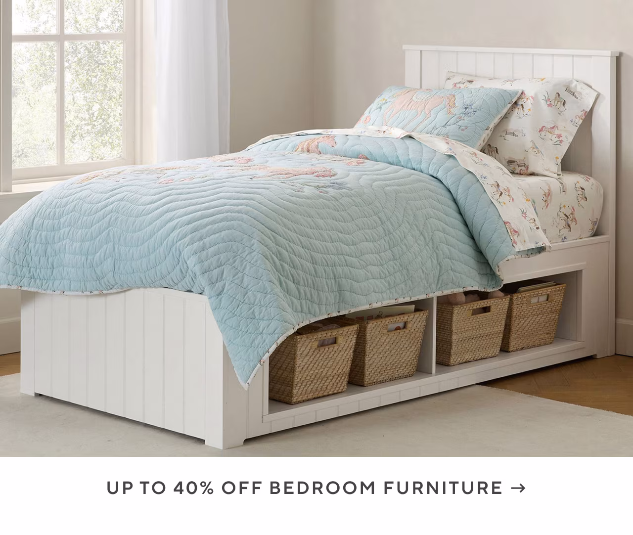 up to 40% off bedroom furniture