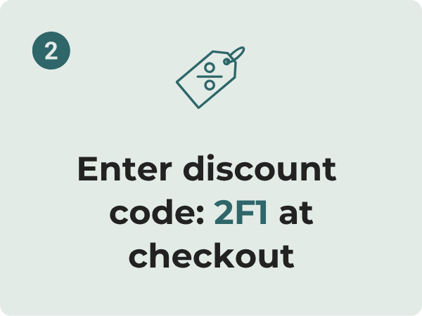 Enter code: 2F1 at checkout