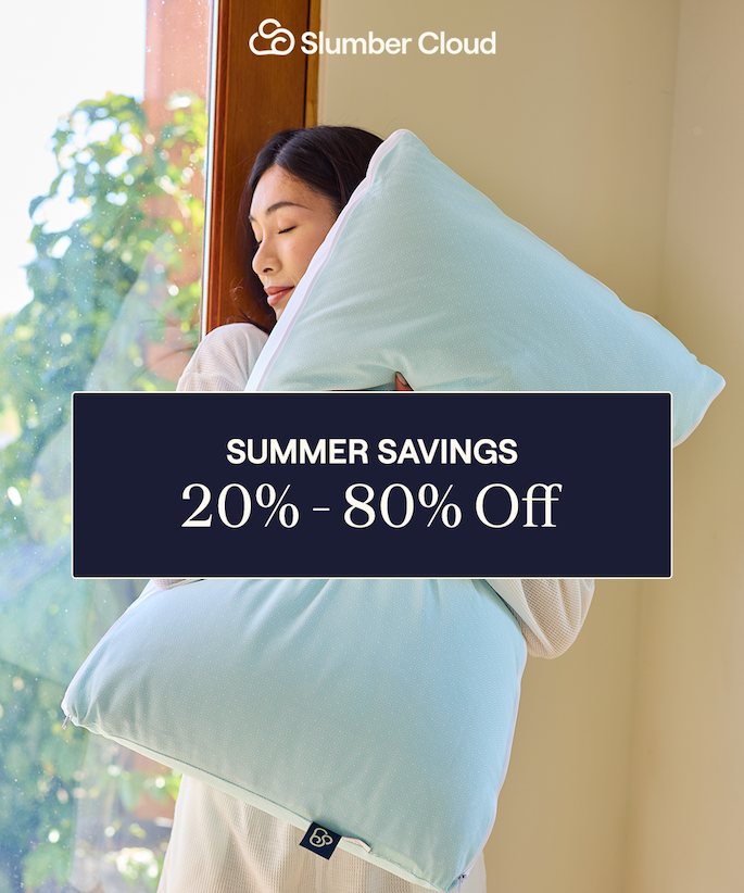 Woman hugging an UltraCool Pillow