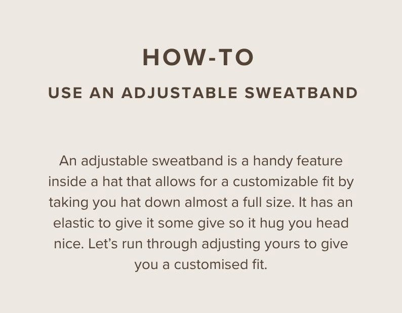 hats with Adjustable Sweatbands - Adjustable Hats