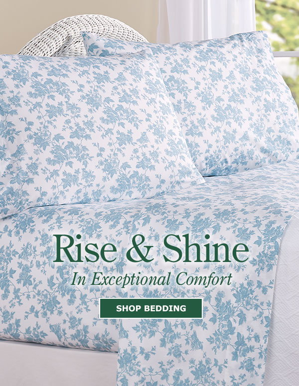 Rise and Shine In Exceptional Comfort. Shop Bedding. Clothesline Crisp Cotton Percale Sheet Set