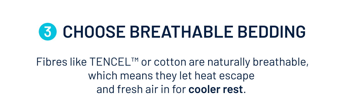 Choose breathable bedding