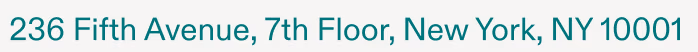 236 Fifth Avenue, 7th Floor, New York, NY 10001