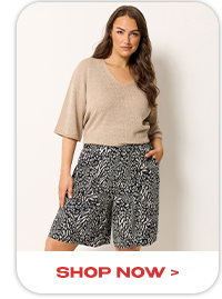 YOURS Curve Black Animal Shorts