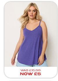 YOURS Curve Purple Swing Vest Top