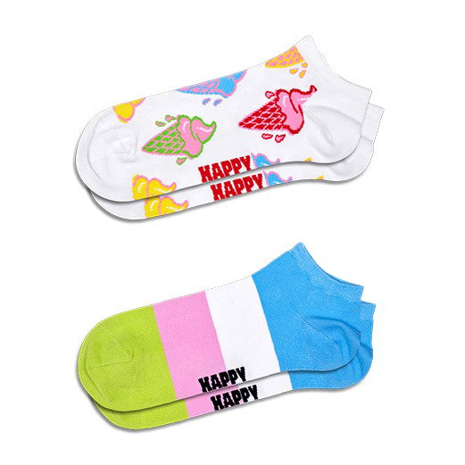 2-Pack Ice Cream & Stripe Low Socks
