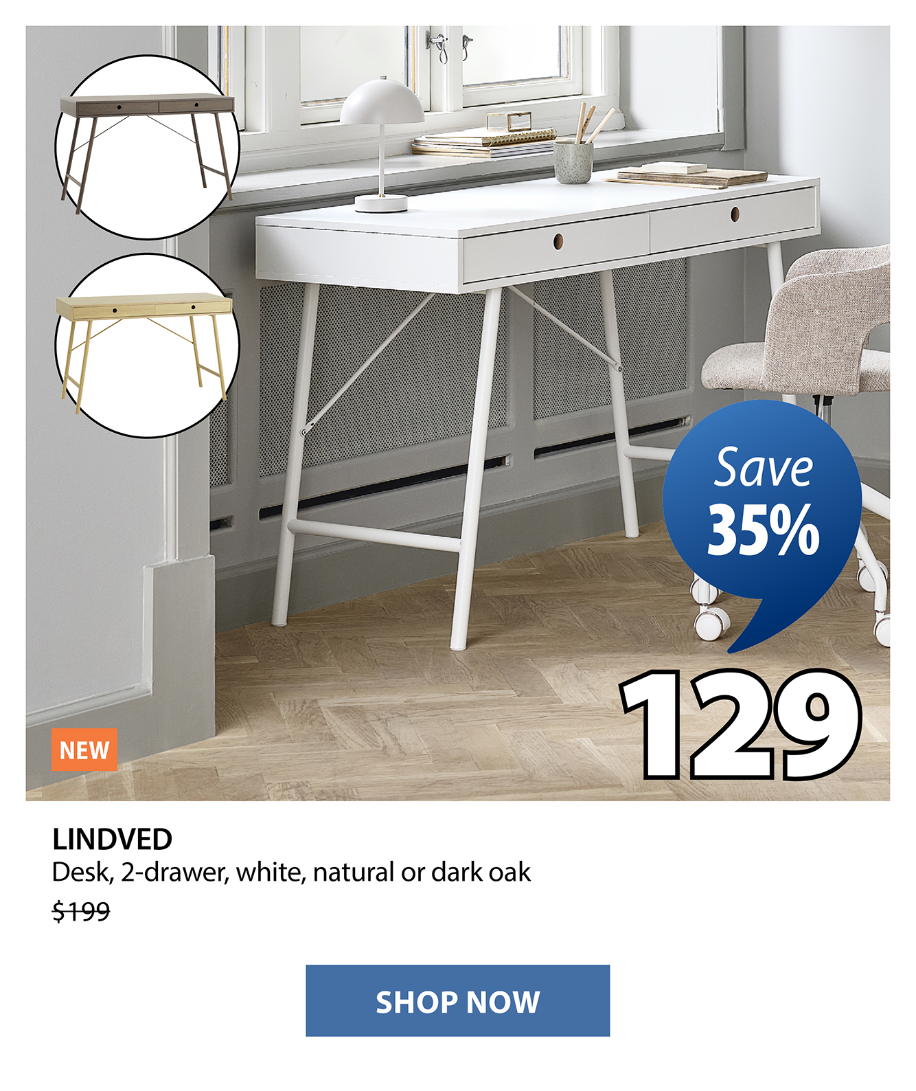 LINDVED Desk | Save 35%